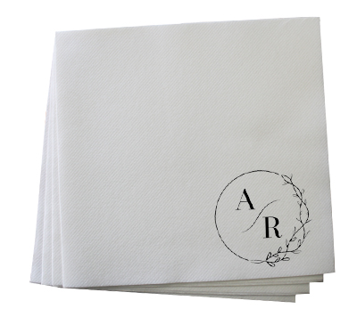 Grande-40cm-X-40cm-Circle-Side-Flower-Initials-Wedding-Napkins