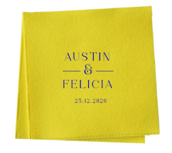 custom Wedding napkins serviettes