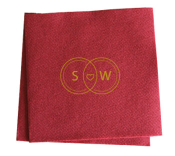 Personalized Circle Wedding Napkins
