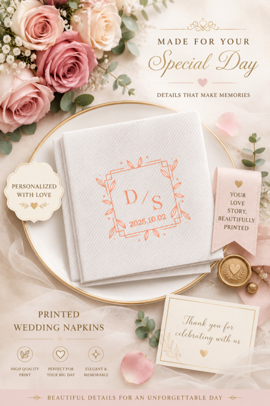 printed wedding napkins near me